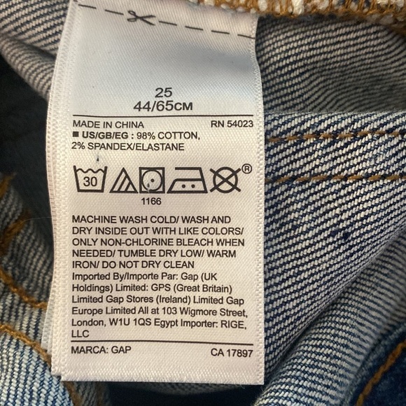 NWT Women’s Gap Stretch Best Girlfriend Washwell Jeans Indigo Color Size 25 - Picture 13 of 13